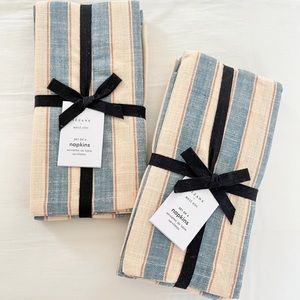 NWT West Elm x Sézane Cabana Stripe Napkins (4)